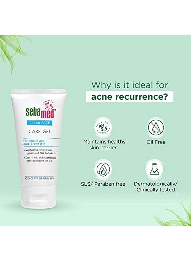 Sebamed Clear Face Care Gel 50Ml;Ph 5.5;Acne Prone Skin;Hyaluron & Aloe Vera;Water Based Moisturiser - Image 5