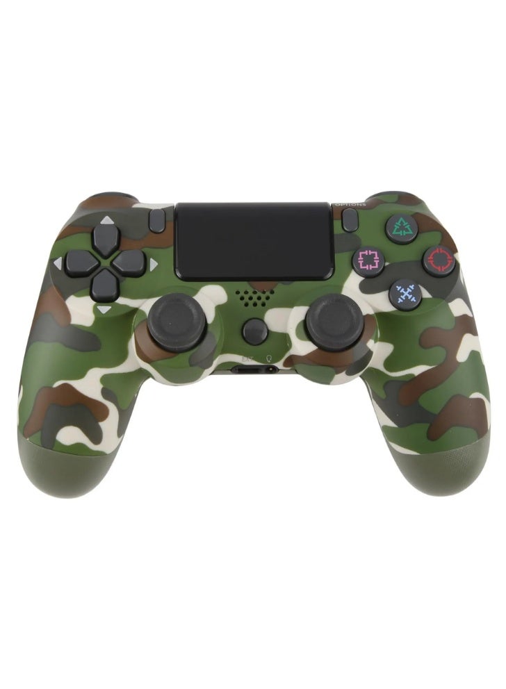 طقم 2 يد تحكم لاسلكية متوافقة مع بلاي ستيشن 4 (PS4) - أخضر عسكري + أزرق - DualShock Wireless Game Controllers - اهتزاز مزدوج - بلوتوث - بطارية قابلة لإعادة الشحن - Image 2