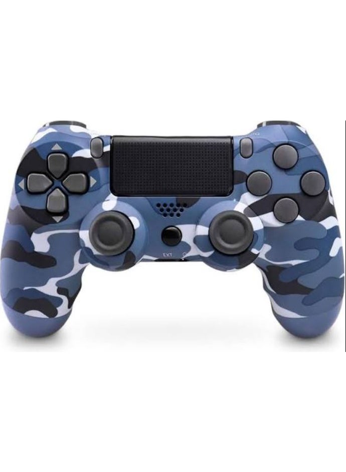 طقم 2 يد تحكم لاسلكية متوافقة مع بلاي ستيشن 4 (PS4) - أخضر عسكري + أزرق - DualShock Wireless Game Controllers - اهتزاز مزدوج - بلوتوث - بطارية قابلة لإعادة الشحن - Image 3