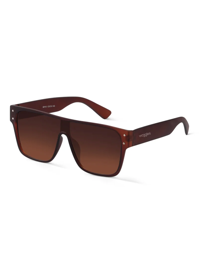 Woggles Bash Brown Oversize Sunglasses