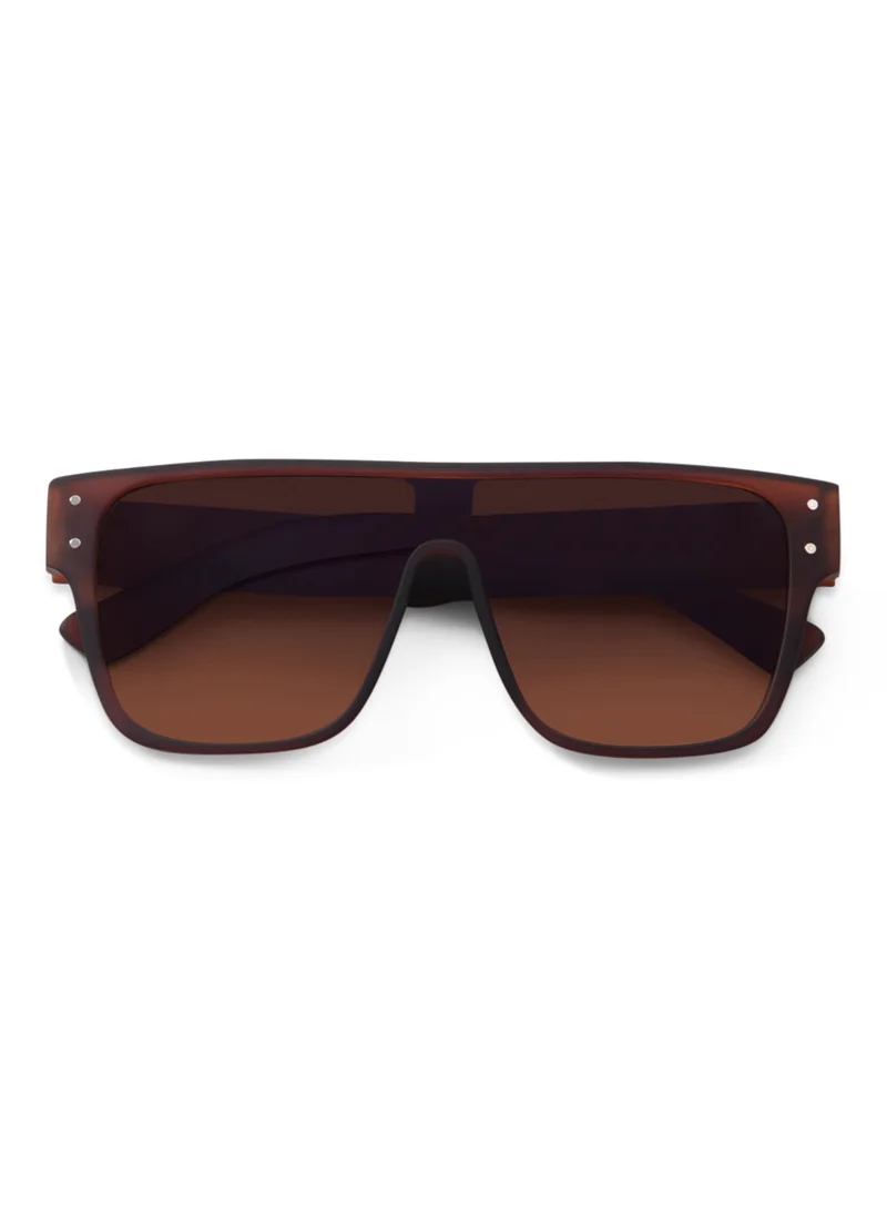 Woggles Bash Brown Oversize Sunglasses