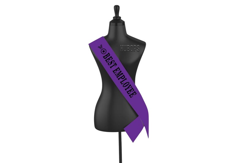 Hubops Best employee sash purple for Employee recognition/award/Employee of the month/Employee achievement/Outstanding employee/Employee appreciation gift/Office Party & Corporate Events (purple) - Image 1