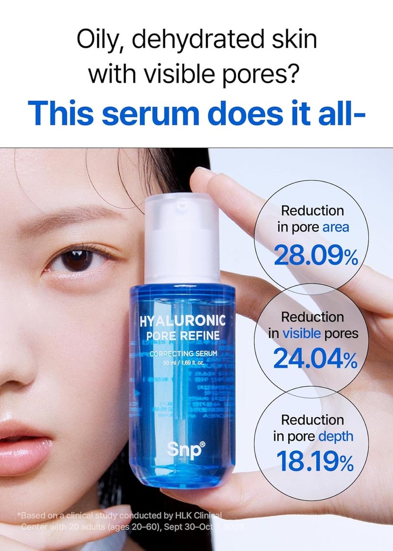 Snp Real Deep Hyaluronic Acid Serum Face Care Moisture Lock Shield Tech Hyaluronic Acid Hibiscus Syriacus Tannin Pore Tightening Tech Hyaluronic Face Serum Acido Hialuronico 169 Fl Oz - Image 2