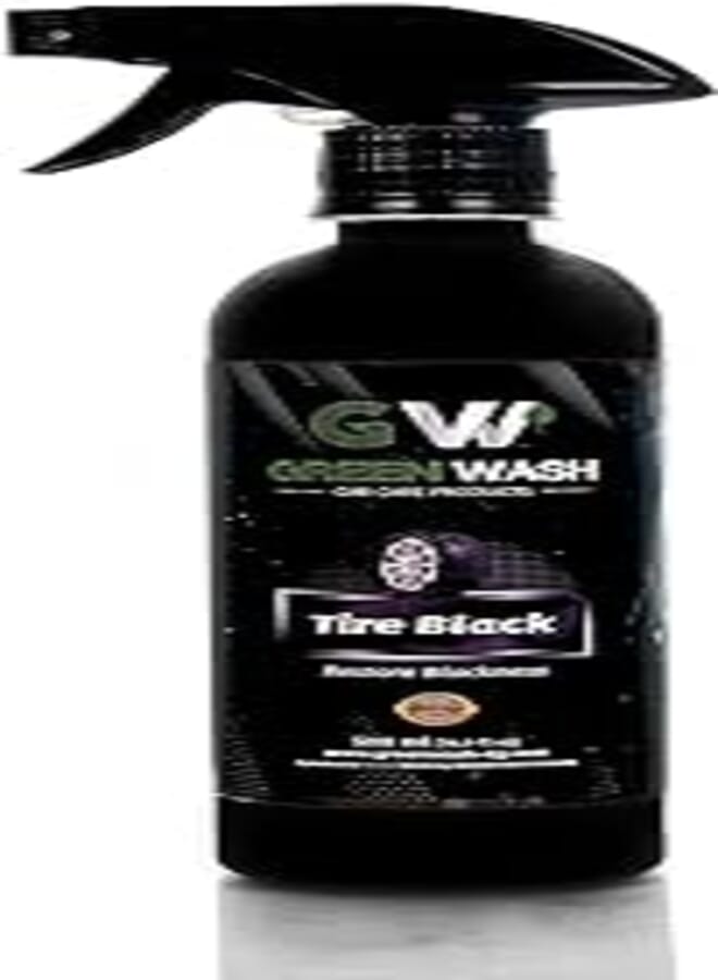 GREEN WASH Tire Black - Tire Polish & Carbonizer - Restore Blackness - 460 ml