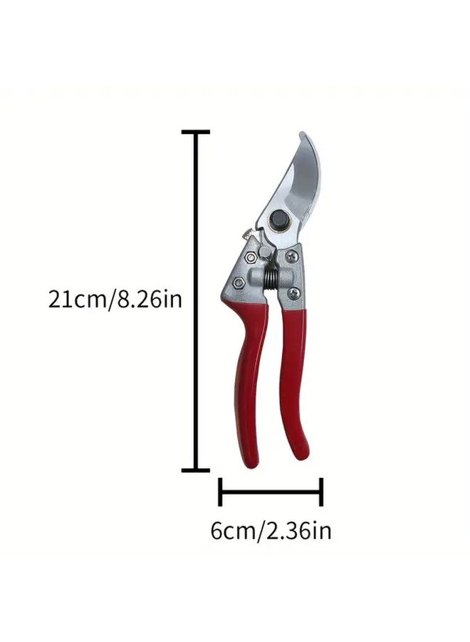 1 Piece Professional Garden Pruning Shears High Carbon Steel Sharp Blades Ergonomic Red Handles - Image 5