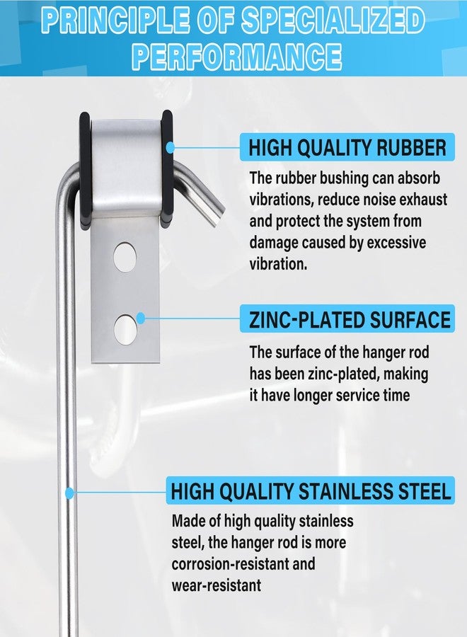 Lonsda Heavy Duty Exhaust Hanger Muffler Hanger Rod Universal Use Exhaust Hanger Rod - 3/8" Rod 10" Long （4 PCS） - Image 3