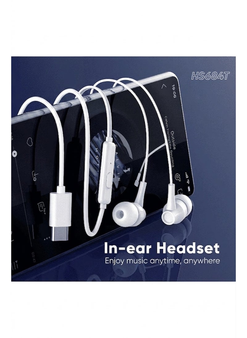 BEST ONE Type C Headphones - USB C Headphones In-Ear Wired Earphones with Built-in Microphone, HiFi Stereo USB-C Earbuds Compatible for All Type-C Supported Phones, Tablets, Laptops & Devices - Image 2