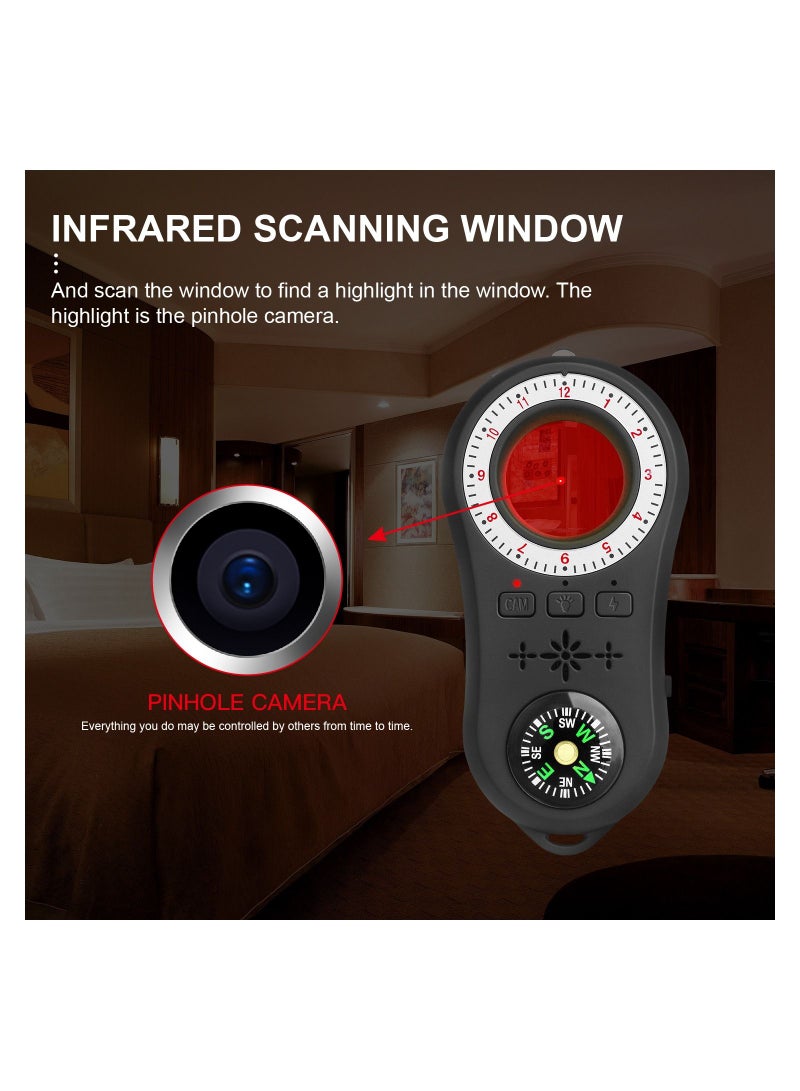 AROAQ Surveillance Camera Detector Wireless Signal Portable Infrared Scanning Detector Multi-Functional Alarm Sensor - Image 3