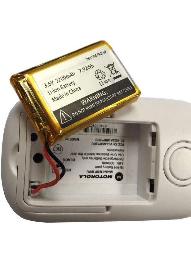 AOLIKES - AOLIKES Rechargeable Lithiumion 2200mAh Battery Replacement for Motorola Baby Monitor MBP36 MBP33 MBP33PU MBP36PU and More Model with One External High Efficiency Charger Board Module AKSAPD6502A - Image 1