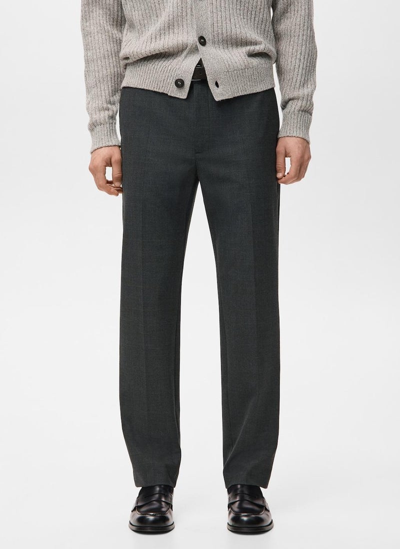 Mango Man Regular-fit pleated trousers - Image 1