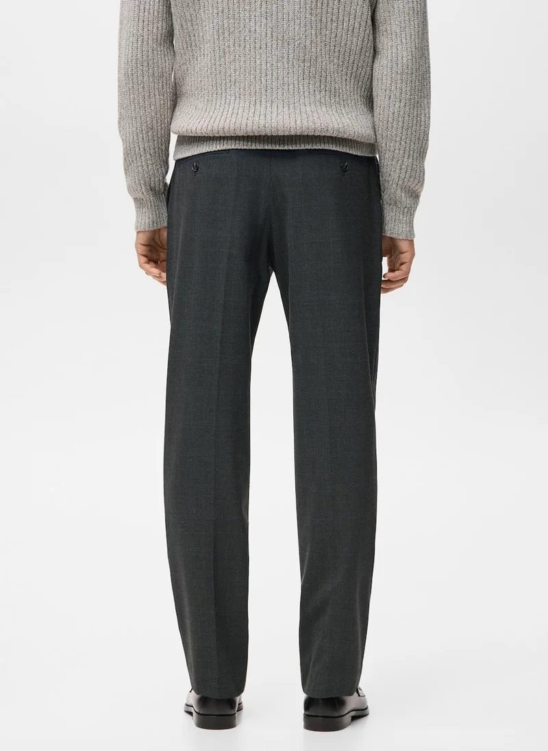 Mango Man Regular-fit pleated trousers