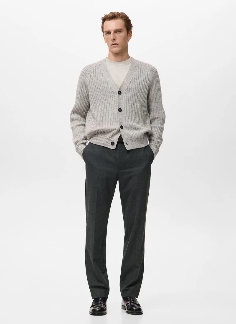 Mango Man  Regular-fit pleated trousers for Men | Best Price UAE