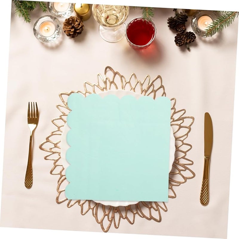 Wavy Edge Cocktail Napkins 20 Sheets For Wedding Party Dinner Holiday Decorations - Image 3