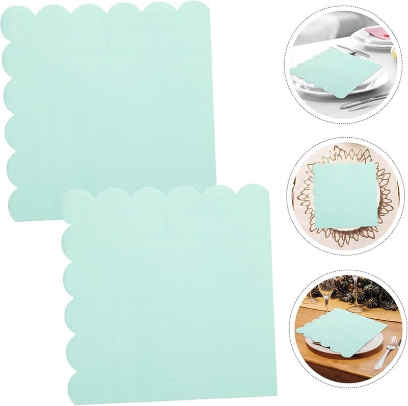 Wavy Edge Cocktail Napkins 20 Sheets For Wedding Party Dinner Holiday Decorations - Image 4