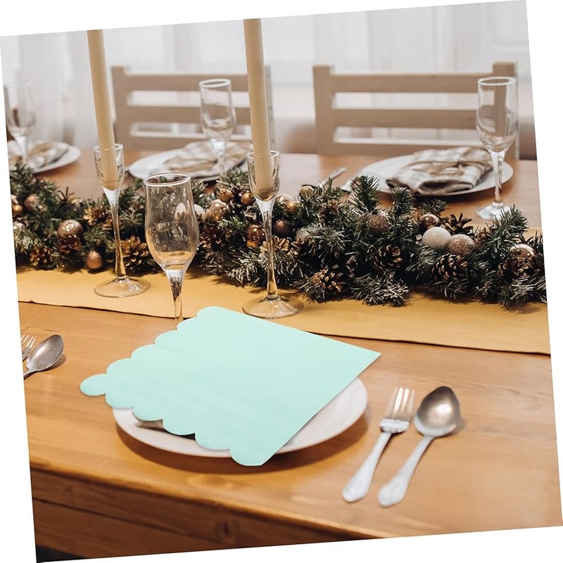 Wavy Edge Cocktail Napkins 20 Sheets For Wedding Party Dinner Holiday Decorations - Image 5