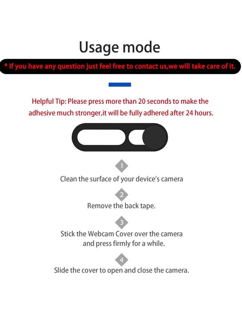 Camera Cover for iPhone 14 Pro Max 15 15 Plus 15 Pro Max, Privacy Protector for Front Camera, Secure Webcam Shield, 2 Pack Black - Image 2