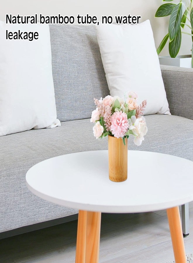 Zhehao 6 Pcs Bamboo Pen Holder Solid Wood Desk Pen Pencil Holder Stand Wooden Pencil Organizer for Desk Multi Purpose Use Cylindrical Cup Organizer for Home School Office Supplies - Image 5