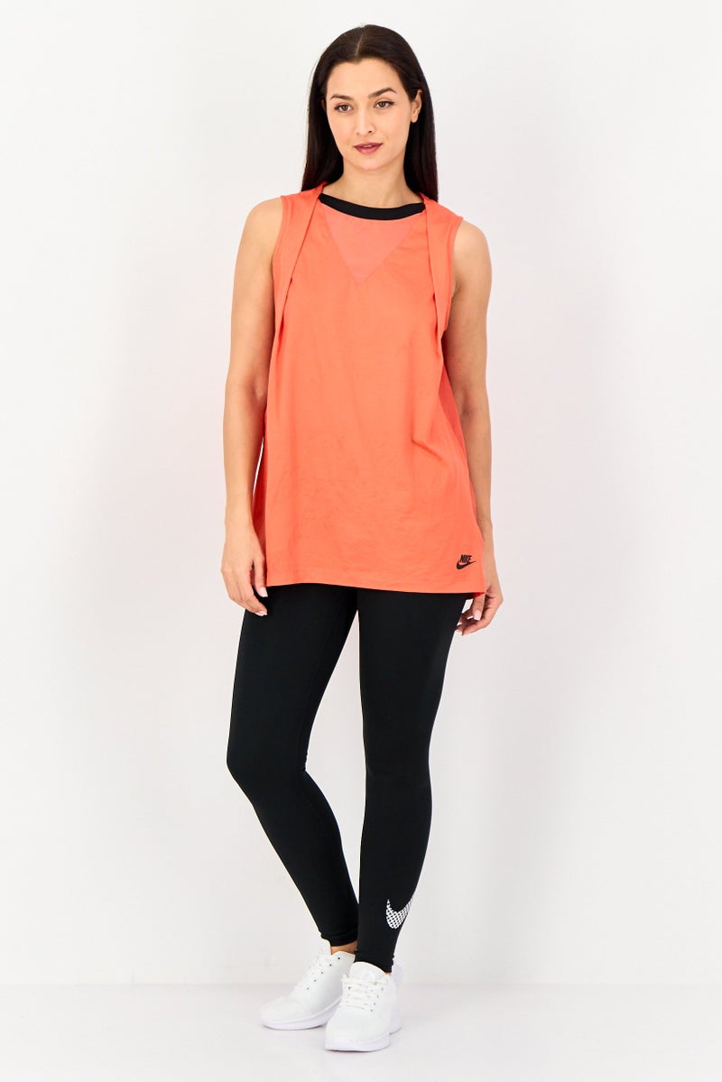 Nike تي شيرت تدريب بلا أكمام للنساء، أحمر - Image 3