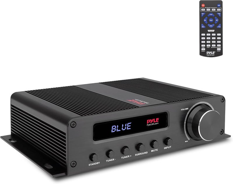 Pyle Wireless Bluetooth Home Audio Amplifier - 100W 5 Channel Home Theater Power Stereo Receiver, Surround Sound w/ HDMI, AUX, FM Antenna, Subwoofer Speaker Input, 12V Adapter, Black - PFA540BT - Image 1