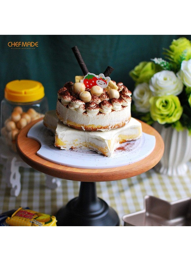 شيف ميد صينية كيك على شكل نجمة، مقاس 8 بوصة، سطح ماسي غير لاصق، خبز الكيك واللحوم للفرن والخبز الفوري (ذهبي شامبانيا) - Image 5