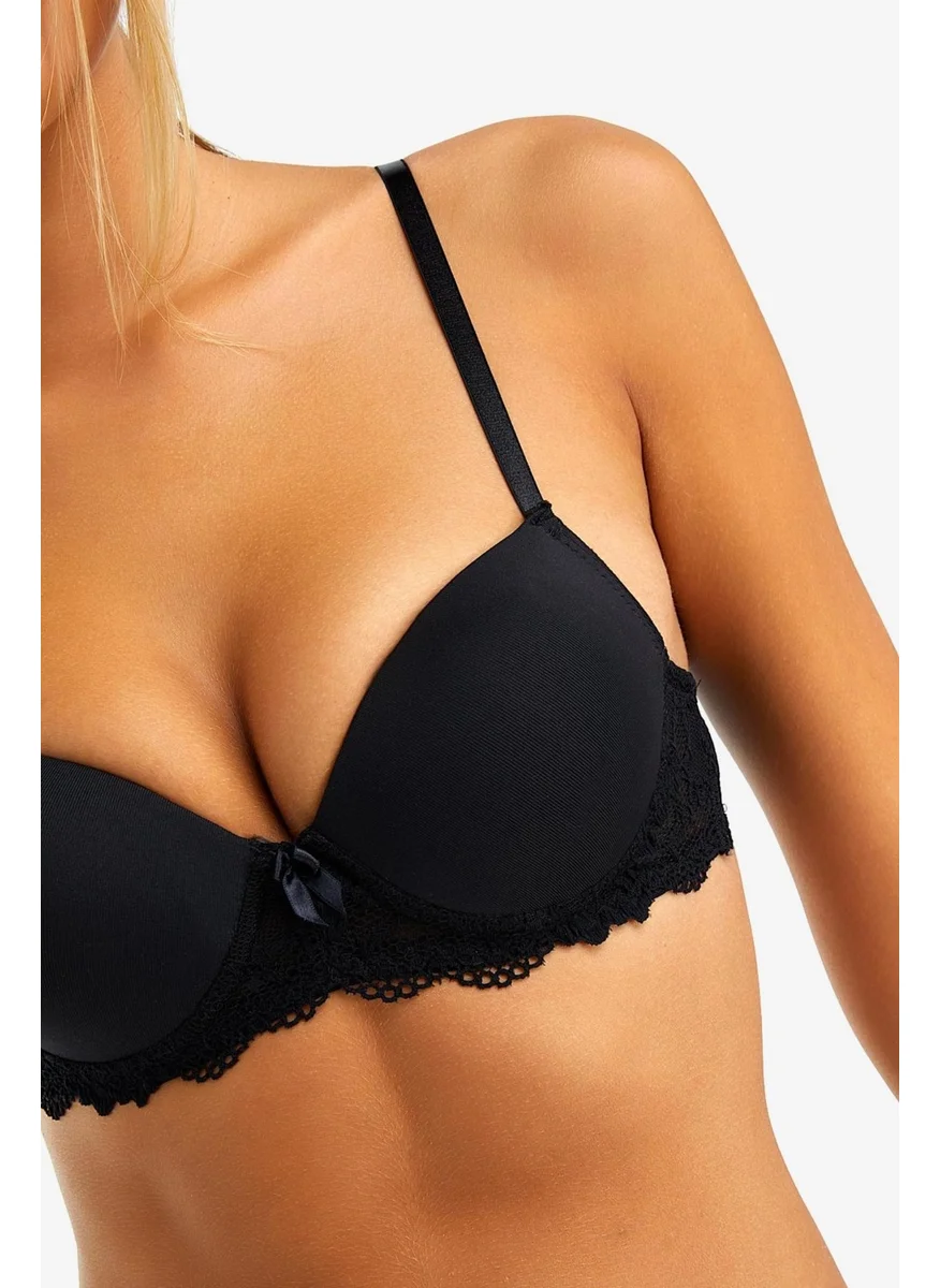Ayyıldız 2037 Black Push-Up Bra