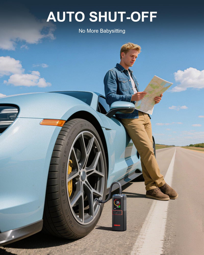 GOOLOO GT160 Tire Inflator Portable Air Compressor, 4X Faster 160PSI Portable Air Pump for Car Tires, Cordless Tire Pump with Digital Pressure Gauge for Cars, Bikes, Balls, Motorcycles,Auto-Shutoff - Image 5