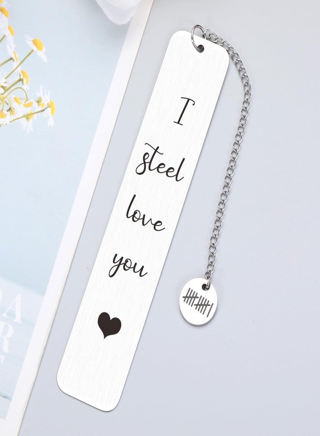 Perleddom 11 Year Steel Anniversary Bookmark Gifts for Her National Boyfriend Day Gifts Birthday Gift for Her Him Steel Anniversary GIF for Husband Wife Christmas Stocking Stuffers for Women Men Girlfriend - Image 4