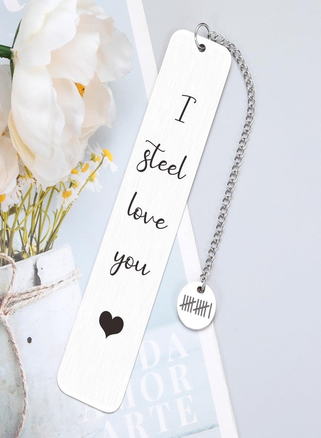 Perleddom 11 Year Steel Anniversary Bookmark Gifts for Her National Boyfriend Day Gifts Birthday Gift for Her Him Steel Anniversary GIF for Husband Wife Christmas Stocking Stuffers for Women Men Girlfriend - Image 2