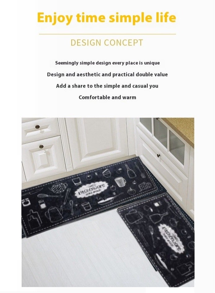 Bluejw 2-Piece Kitchenware Printed Floor Mat Set  - Image 4
