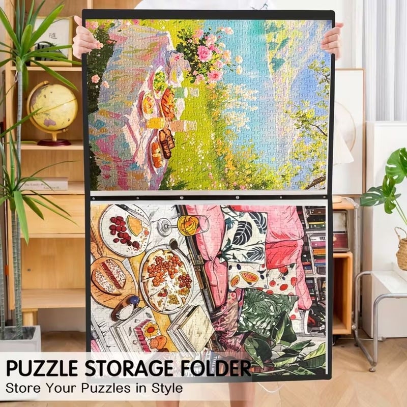 Black Large Capacity Puzzle Storage Folder for Puzzle Enthusiasts Organizing Accessories - Image 4
