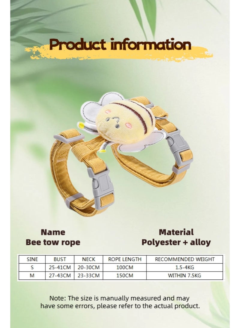 مستلزمات الحيوانات الأليفة لطيف قليلا النحل القط المقود مكافحة كسر الحرة أنا على شكل قابل للتعديل الصدر والظهر المشي القط جرو المقود, مكافحة الهروب قابل للتعديل القط الرصاص وغطاء المقود, لينة قابل للتعديل الحيوانات الأليفة مقعد حزام سترة, أنا على شكل قابل للتعديل القط سترة - Image 5