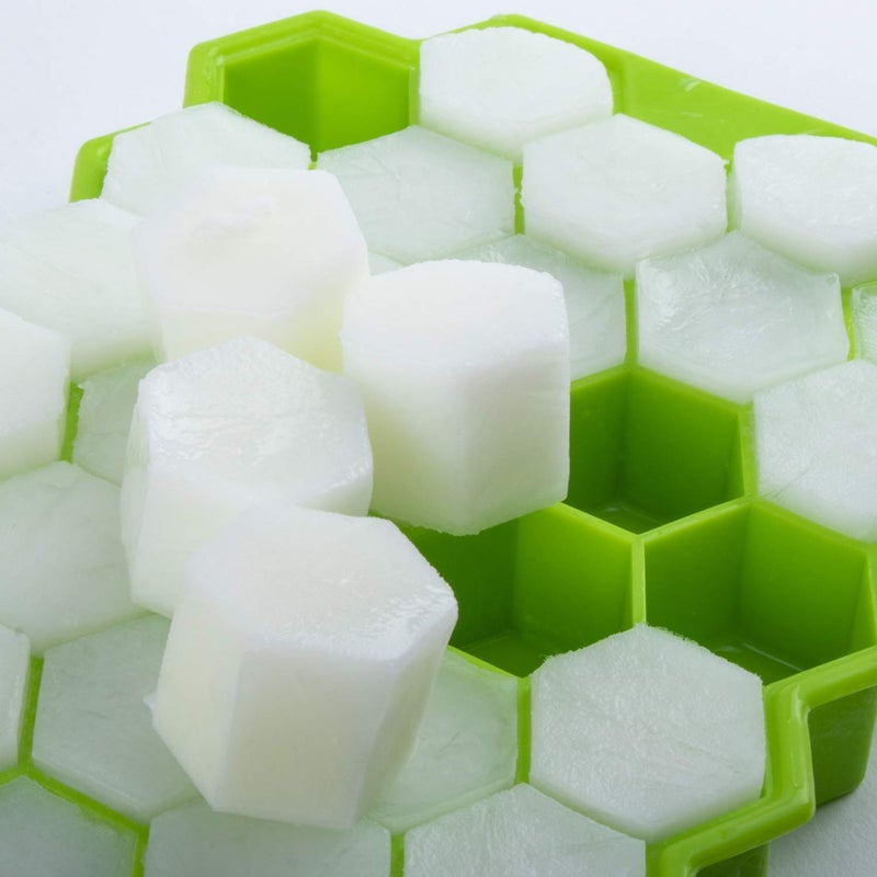 Kitchenwell Kitchenwell Smart Ice Cube Tray with Flexible Ice Mold Trays Flexible Honeycomb Design 37 Cavity Ice Cube Tray Multicolor Pack of 1  - Image 2