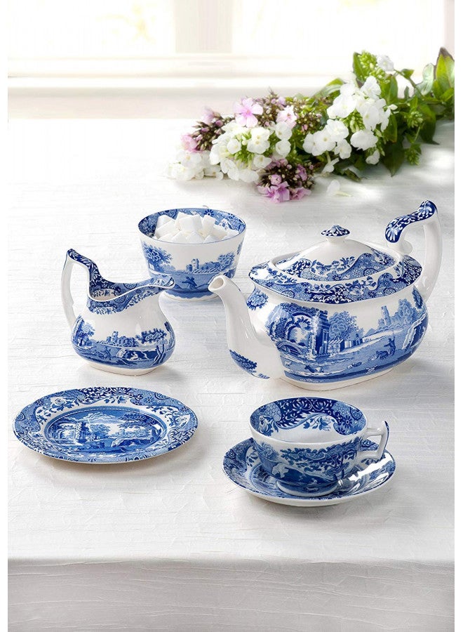 Spode أطباق خبز وزبدة سبود الأزرق الإيطالي | مجموعة من 4 | طبق حلوى ومقبلات | طبق صغير دائري أزرق وأبيض | قياس 6.5 بوصة | آمن في غسالة الصحون | صنع في إنجلترا - Image 3