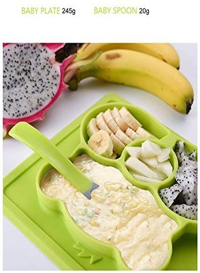 NILKANTH Nil KANTH - Placemat Silicone Feeding Plate for Toddlers, Easily Wipe Clean (Green) - Image 4