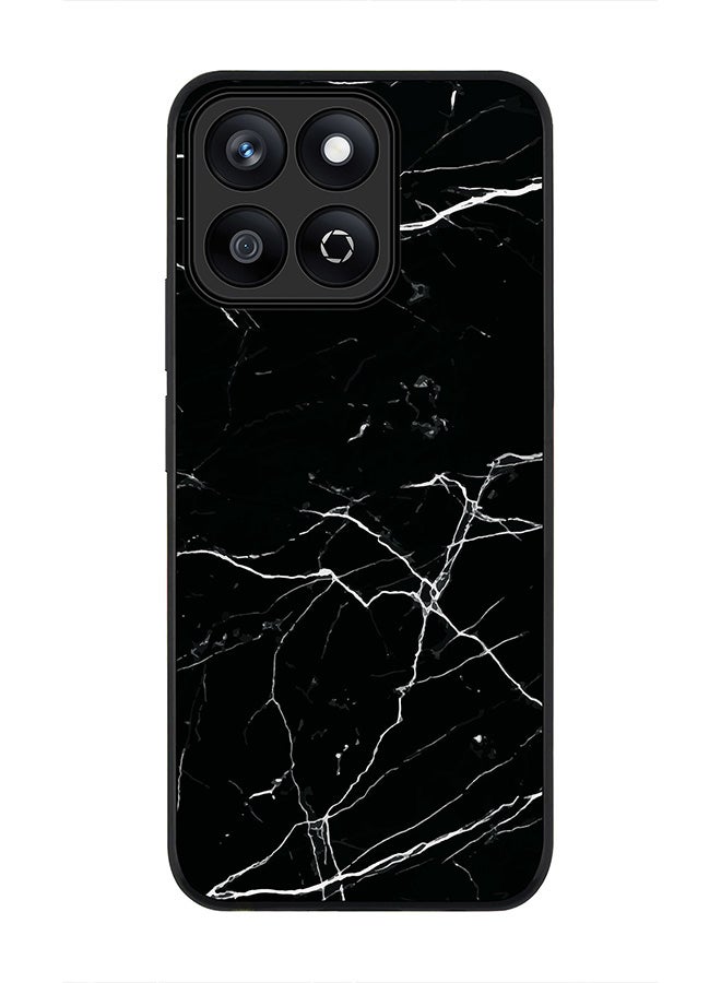 Stylizedd For Honor X7c 4G Case,Slim fit Camera Protection, Shockproof Thin Phone cover  - Marble Print Black - Image 1