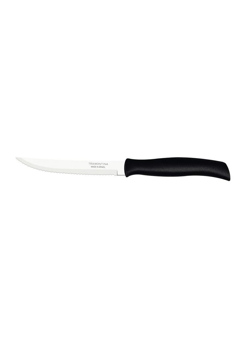 TRAMONTINA - Since 1911,Made in Brazil- Athus 5 Inches Steak Knife with Stainless Steel Blade and Black Polypropylene Handle - Image 1