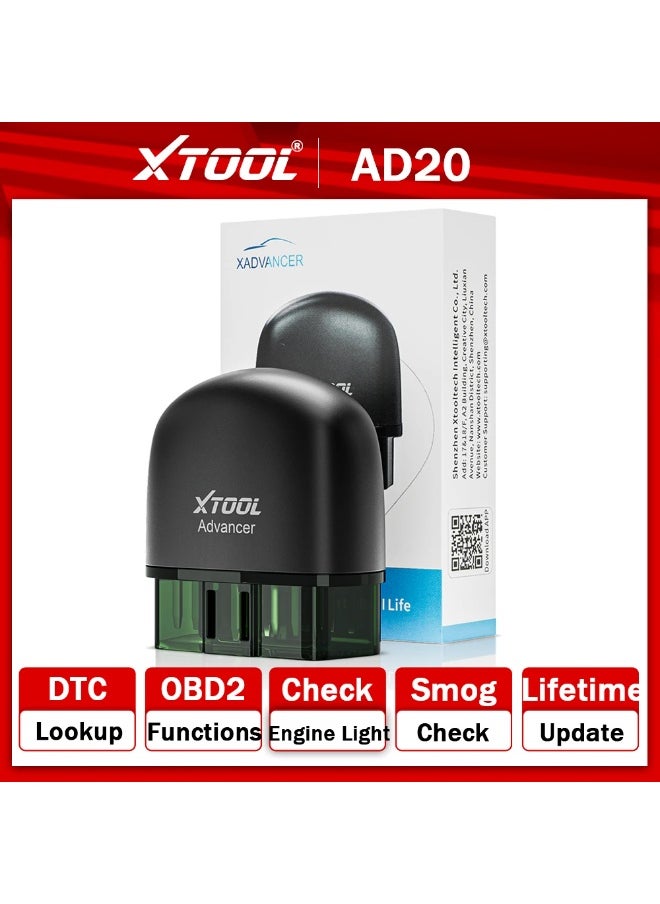XTOOL XTOOL Advancer AD20 Car OBD2 Scanner Code Reader Diagnostic Tool for iPhone Android Check Engine Light Smog Check Full OBD2 Test  - Image 1