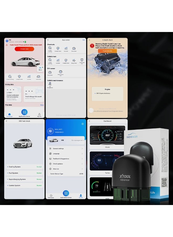 XTOOL - XTOOL Advancer AD20 Car OBD2 Scanner Code Reader Diagnostic Tool for iPhone Android Check Engine Light Smog Check Full OBD2 Test - Image 1