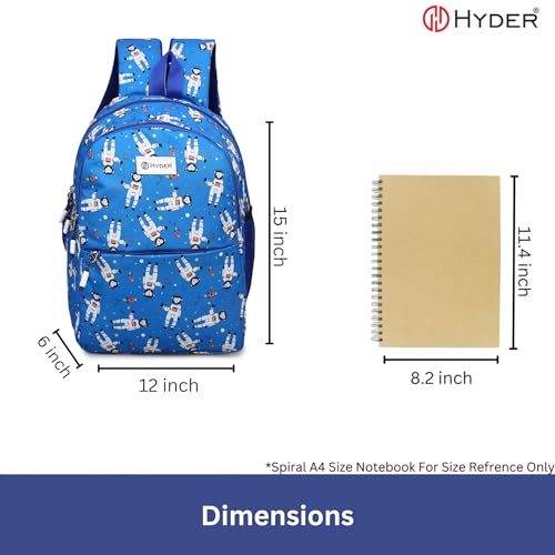 HYDER Kids 20L Zippy Astronaut Backpack Best Stylish Waterproof Lightweight Casual/Picnic/Tuition/School Bag for Children Boys And Girls (Royal Blue) - Image 5