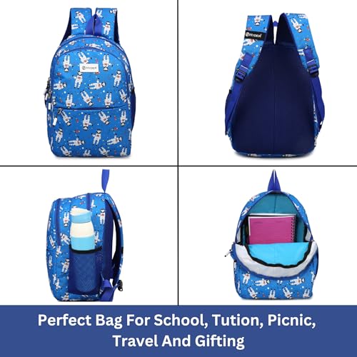 HYDER Kids 20L Zippy Astronaut Backpack Best Stylish Waterproof Lightweight Casual/Picnic/Tuition/School Bag for Children Boys And Girls (Royal Blue) - Image 2