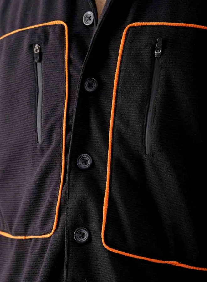 The Indian Garage Co Men Boxy Fit Solid Half Sleeves Cuban collar Street Wear Shirt