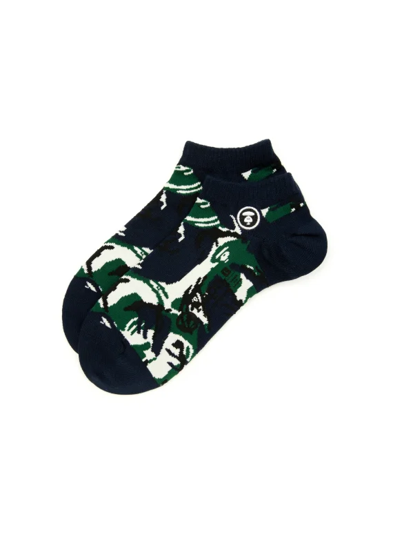AAPE Moonface logo camo socks
