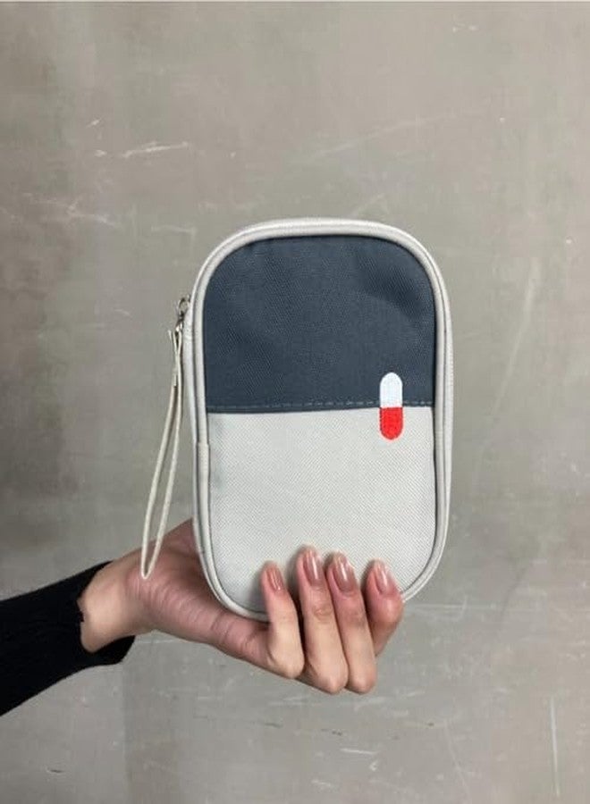 Varahry Portable Medicine Storage Bag, First Aid Kit Pouch, Multicolour, Small, for Home, Office and Travel, Pack of 1 - Image 3