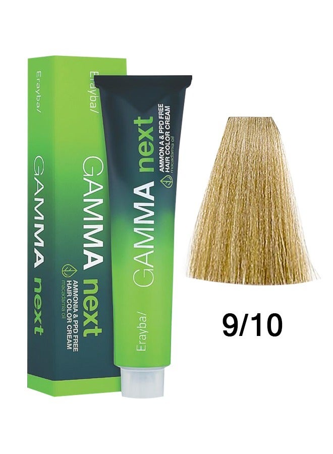 إرايبا صبغة شعر دائمة جاما نيكست خالي من الامونيا100مل9/10 رمادي أشقر فاتح جدًا - Image 1