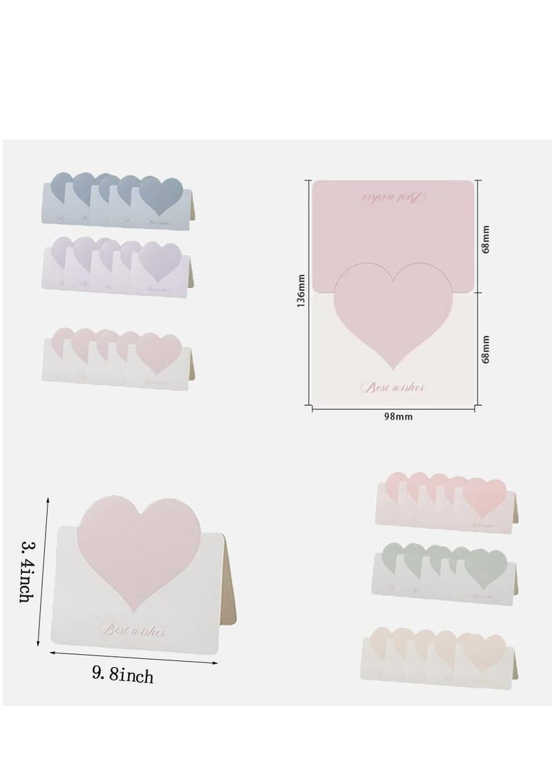 Oasisgalore 3D Love Greeting Cards - Foldable Set of 30, Blank Message Cards in 6 Colors for Birthdays, and Festivals  - Image 2