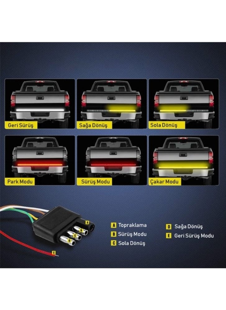Techmaster استعد للانطلاق على الطرق الوعرة 4x4 بطول 150 سم مع إشارة LED منزلقة تحت صندوق السيارة 5 أوضاع  - Image 3