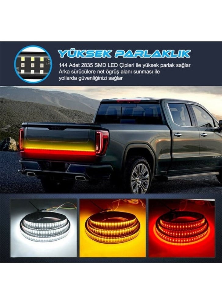 Techmaster استعد للانطلاق على الطرق الوعرة 4x4 بطول 150 سم مع إشارة LED منزلقة تحت صندوق السيارة 5 أوضاع  - Image 2