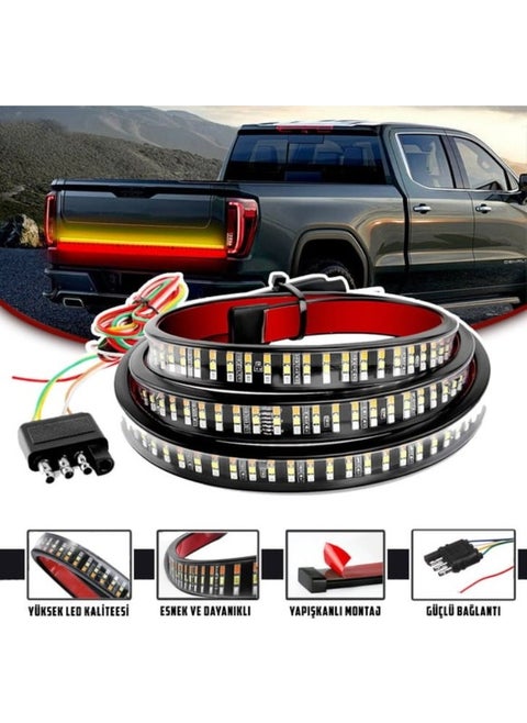 استعد للانطلاق على الطرق الوعرة 4x4 بطول 150 سم مع إشارة LED منزلقة تحت صندوق السيارة 5 أوضاع