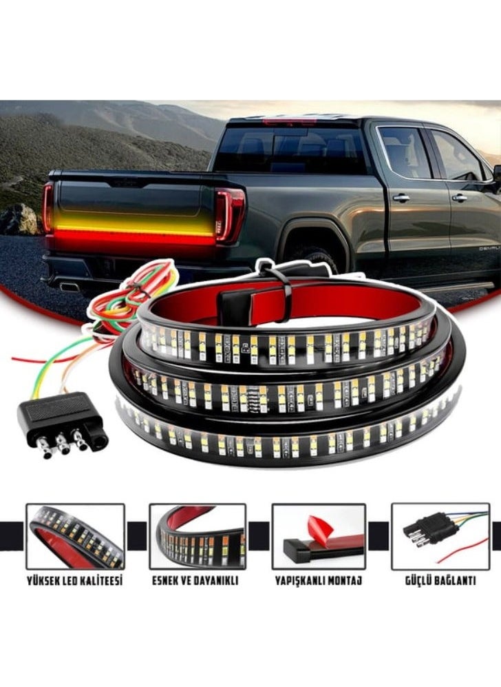Techmaster استعد للانطلاق على الطرق الوعرة 4x4 بطول 150 سم مع إشارة LED منزلقة تحت صندوق السيارة 5 أوضاع  - Image 1