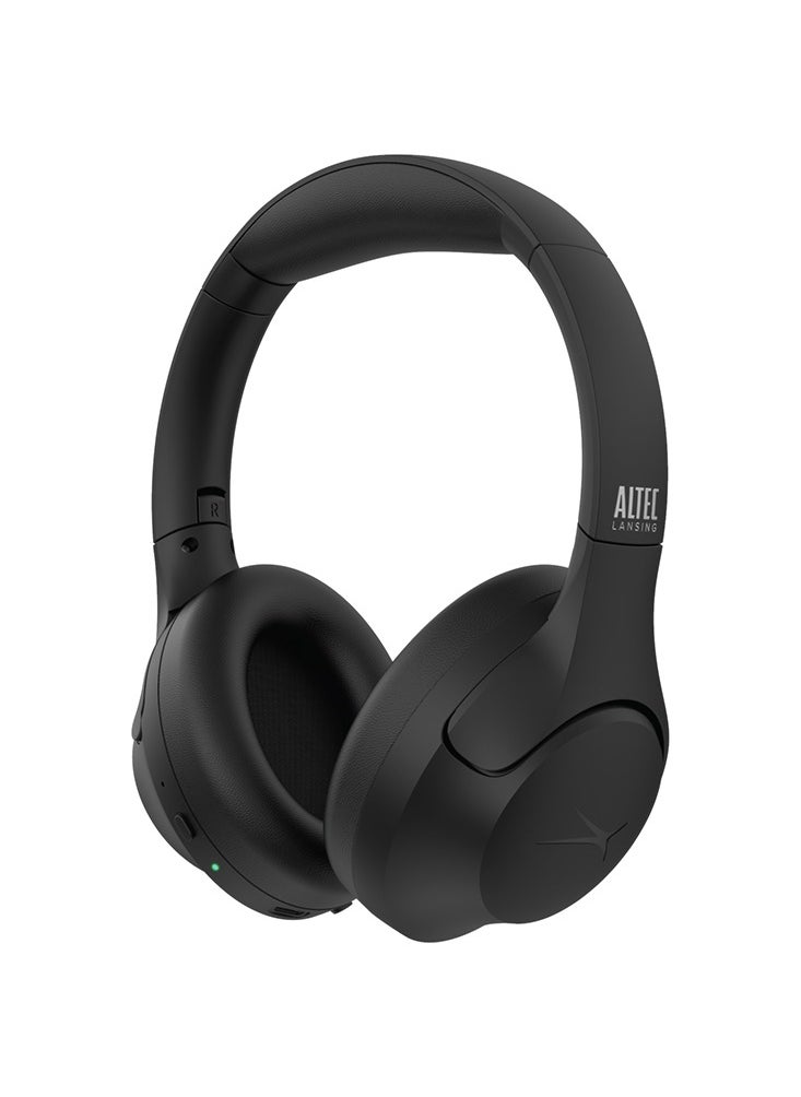 Altec Lansing Comfort Q+ ANC Bluetooth Headphones, Wireless Active Noise Canceling Headphone, 30 Hrs  Battery Life, 50 Hrs Play time, Foldable Sleek Design, Black  - Image 1